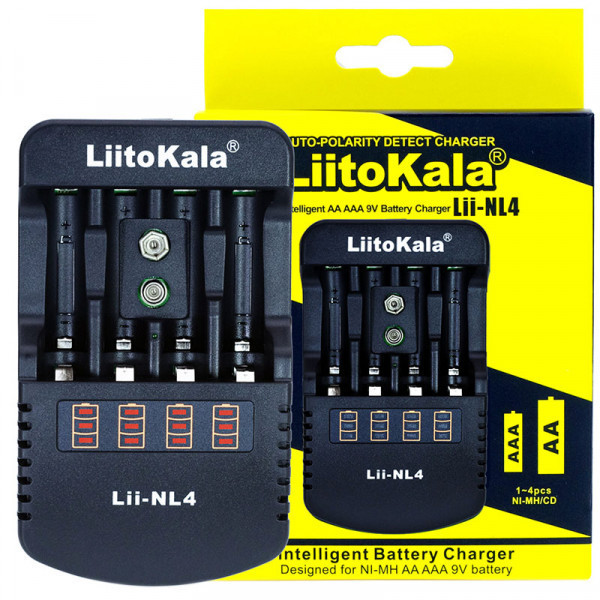 Зарядний пристрій LiitoKala Lii-NL4, 4x(NiMH/NiCd) + 1*9V(крона) (Lii-NL4) Київ - фото 7