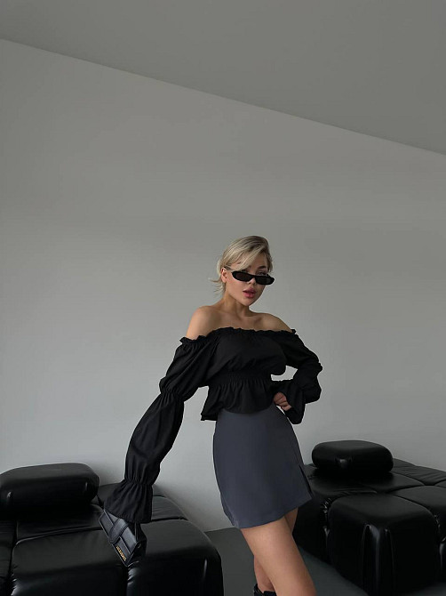 Жіноча базова мініспідниця-шорти костюмка Сірий, 46/48 Одеса - фото 3