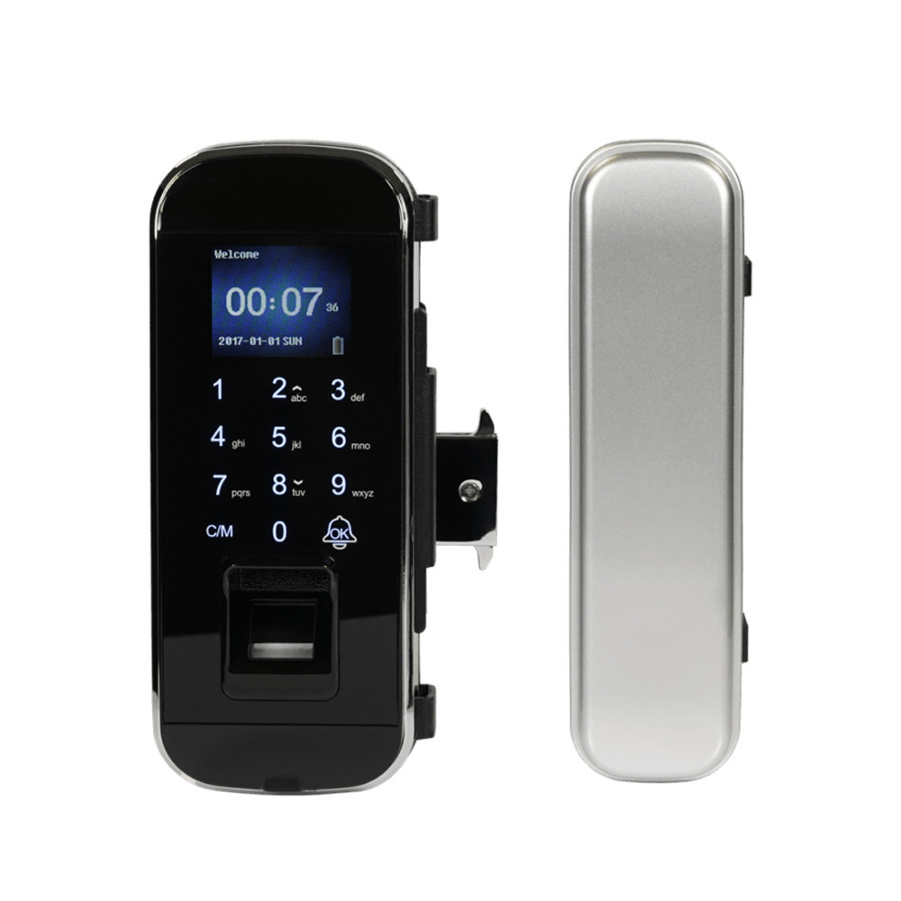 Замок біометричний автономний на скляні двері Trinix TRL-3302BG зі зчитувачем відбитків пальців і карт EM-Marine (65-00003) Київ - фото 1