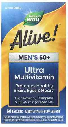 Витамины для мужчин 50+ Nature's Way Alive! Men's 50+ Ultra Potency 60 таблеток Киев