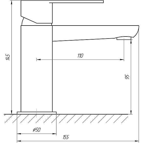 Змішувач для умивальника TOPAZ BARTS TB 07202-H36 (000012230) Київ