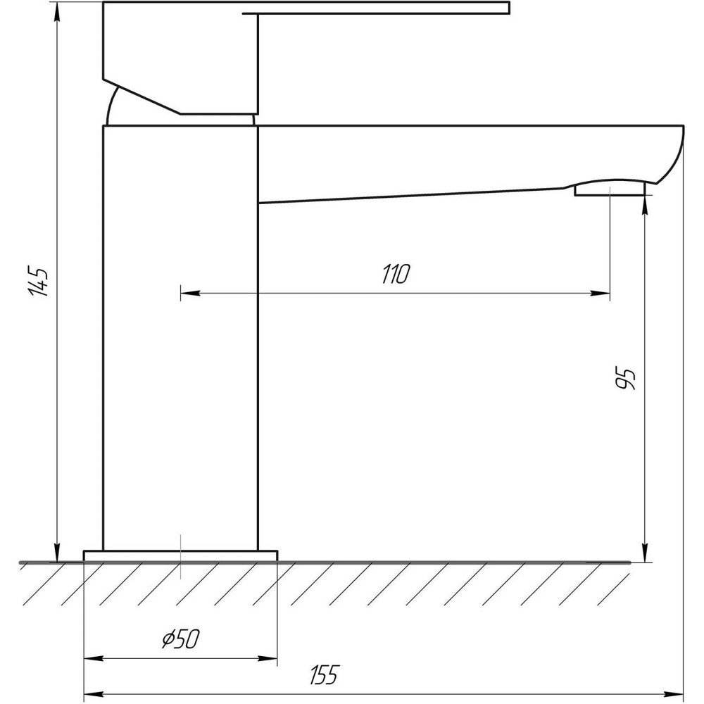 Змішувач для умивальника TOPAZ BARTS TB 07202-H36 (000012230) Київ - фото 6