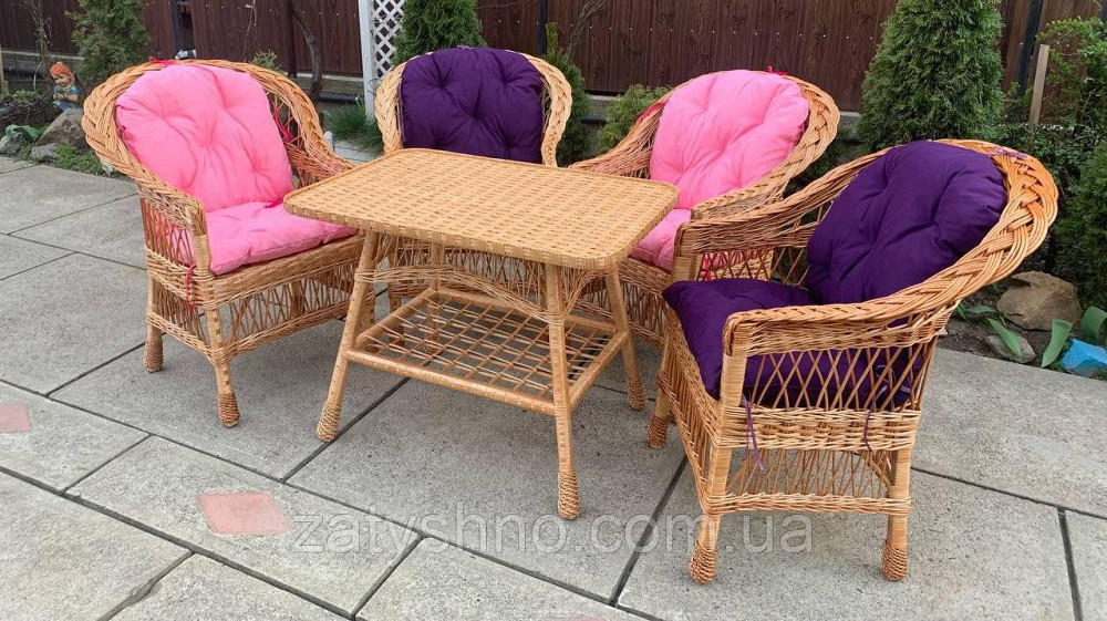 Садовая плетеная мебель с гармоничными накидками Киев - изображение 7