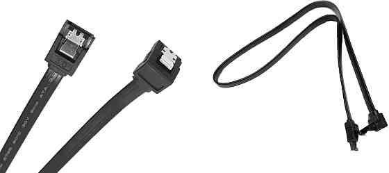 Кабель SATA 3.0 7pin, F/F, 0.4 м, L-конектор, Black Винница