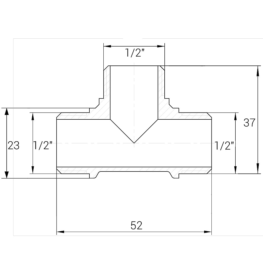 Трійник 1/2″ЗЗЗ нікельований NT332S OPTIMUM Тернопіль - фото 3