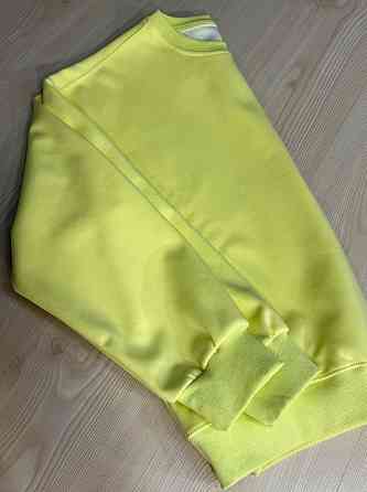 Свитшот женский A-N 30070-1 базовый оверсайз однотонный, желтый, one size Киев