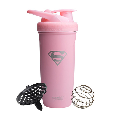 Шейкер спортивний SmartShake Reforce 900ml Supergirl Pink Каменское - изображение 1