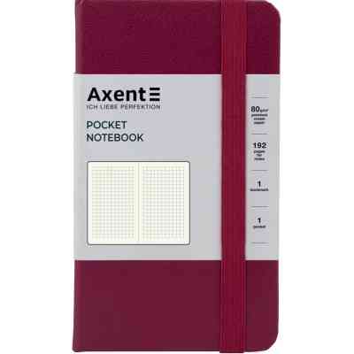 Книга записная Axent Partner, 95x140 мм, 96 листов, клетка, винная (8301-46-A) Винница