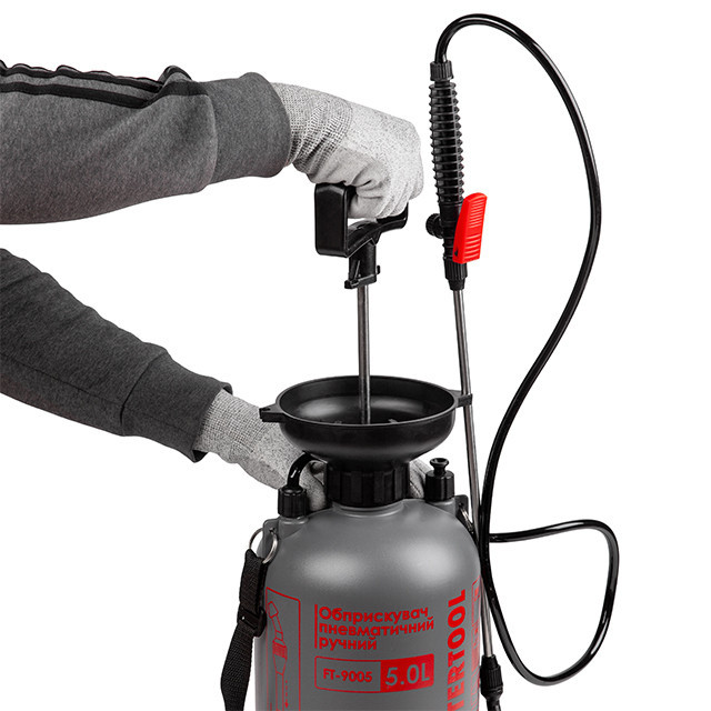 Обприскувач пневматичний ручний, 5 л INTERTOOL FT-9005 Киев - изображение 8