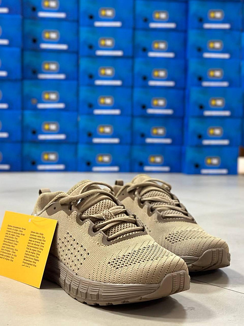 Легкие летние тактические кроссовки M-TAC койотовые – армейские мужские военные кроссовки для ВСУ 37 Львов - изображение 1