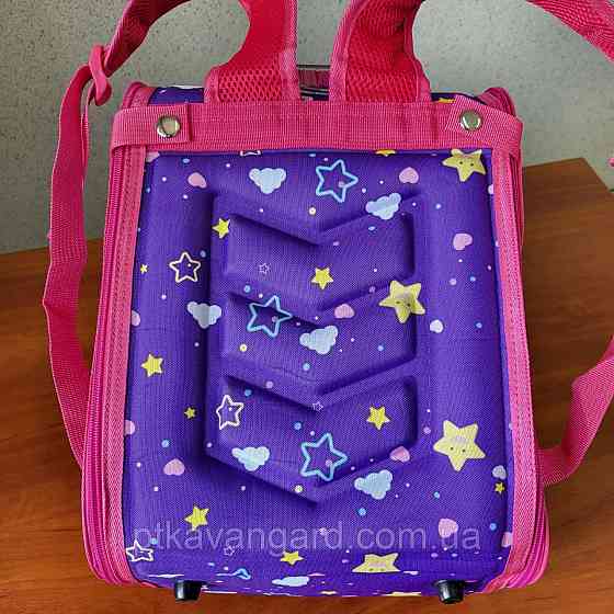 Портфель школьный ортопедический 1 класс каркасный (3D принт Единорог) розовый Хмельницкий