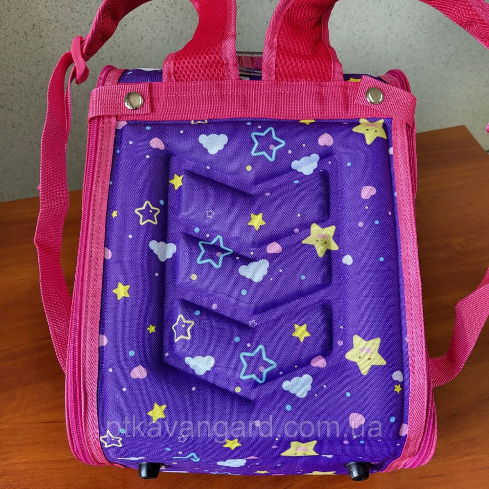 Портфель школьный ортопедический 1 класс каркасный (3D принт Единорог) розовый Хмельницкий - изображение 4