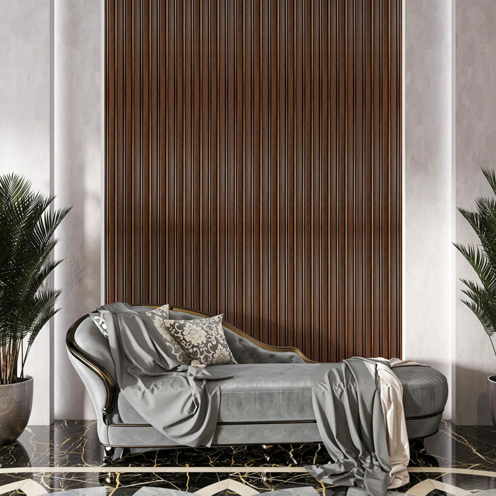 Рейка декоративная PS 2900х120х12мм Темный орех с золотом SW-00002131- Киев - изображение 7