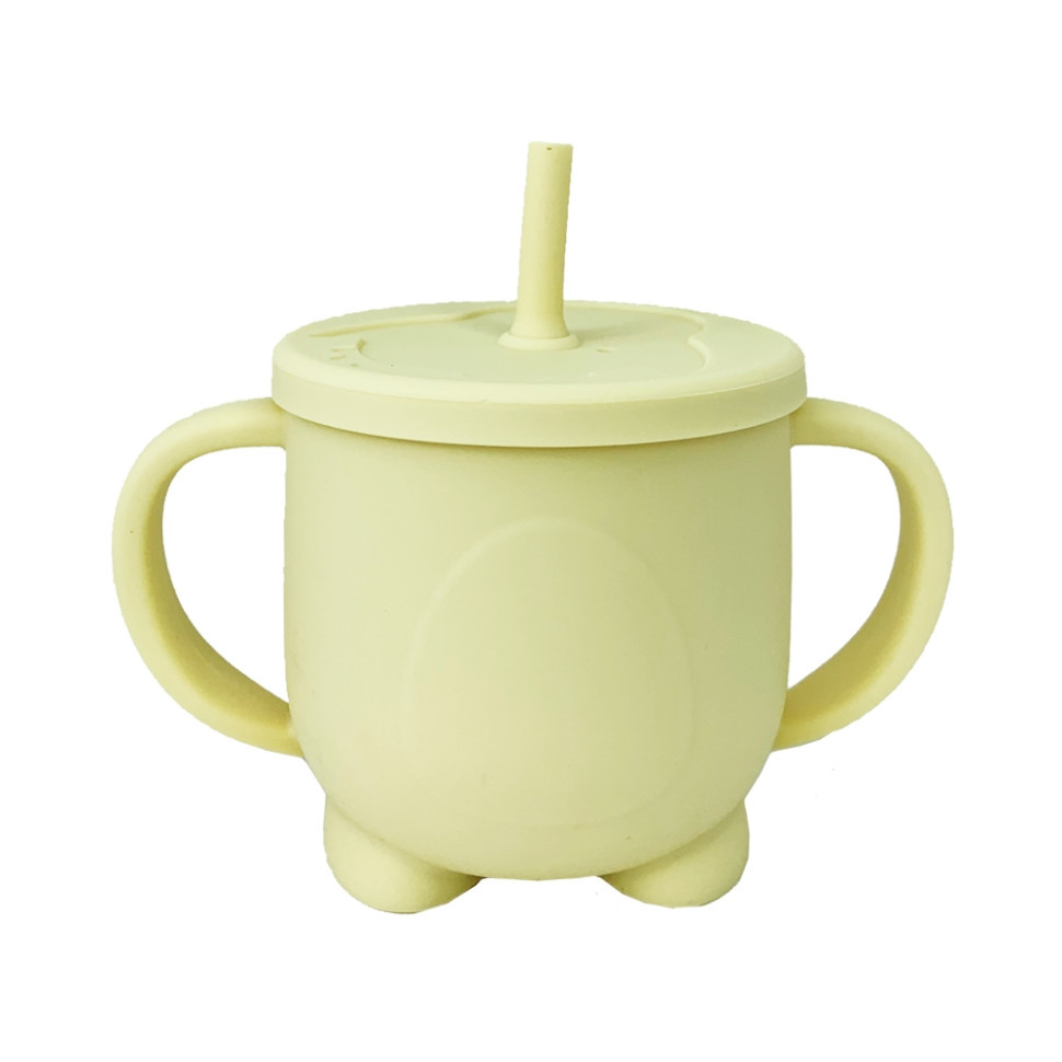 Силіконова чашка-поїлка з кришкою MGZ-0302(Yellow) 200 мл Вінниця - фото 1