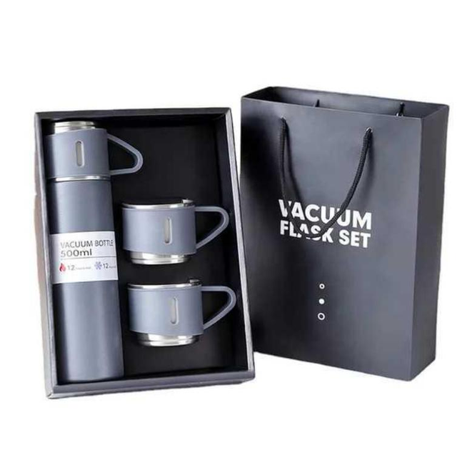 Термос з вакуумною ізоляцією і 3 чашками 500мл Харків - фото 1