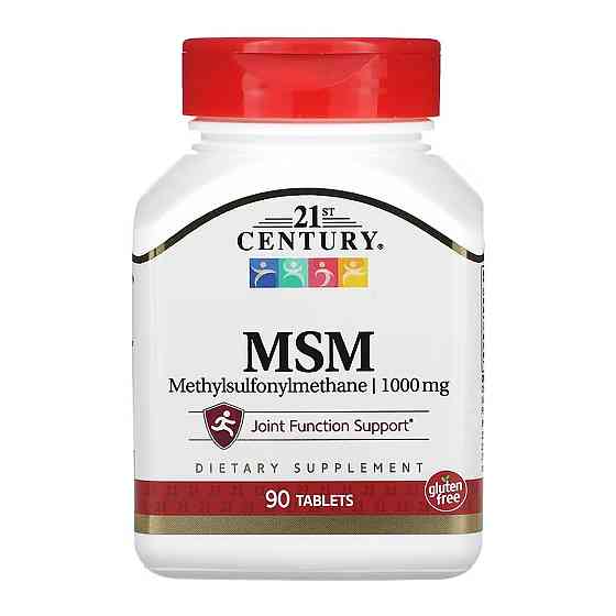 МСМ (Метилсульфонілметан) 21st Century MSM 1000 mg 90 таб Київ