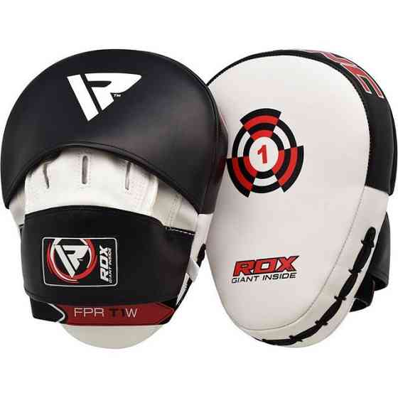 Лапи боксерські RDX T1 Curved White/Black Каменское