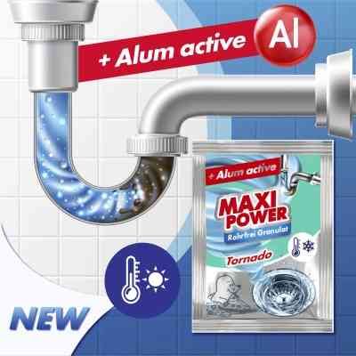 Средство для прочистки труб Maxi Power Tornado Гранулированный Для холодной воды 80 г (4823098412991) Винница