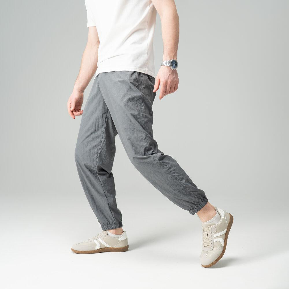 Чоловічі джогери темно-сірі плащівка спорт Pobedov Ground Київ - фото 13