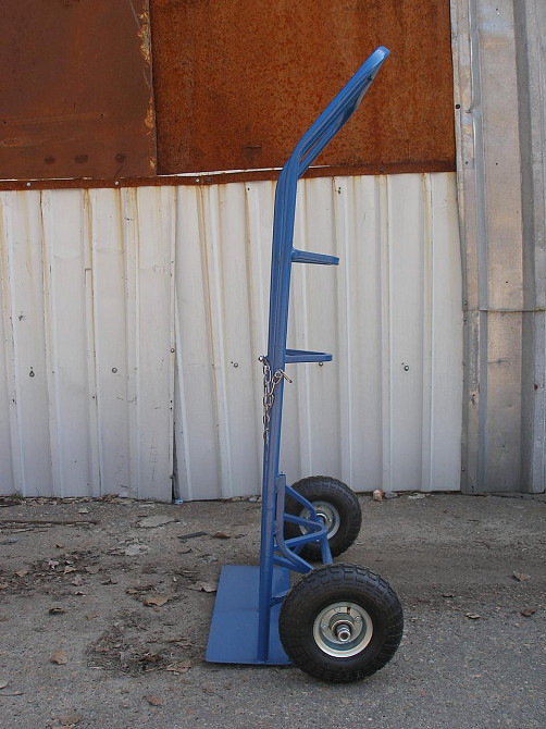 Візок ТБ2-260 для перевезення двох балонів – металевий балонний візок з пневмоколесами 260 мм до 250 кг Харків - фото 2