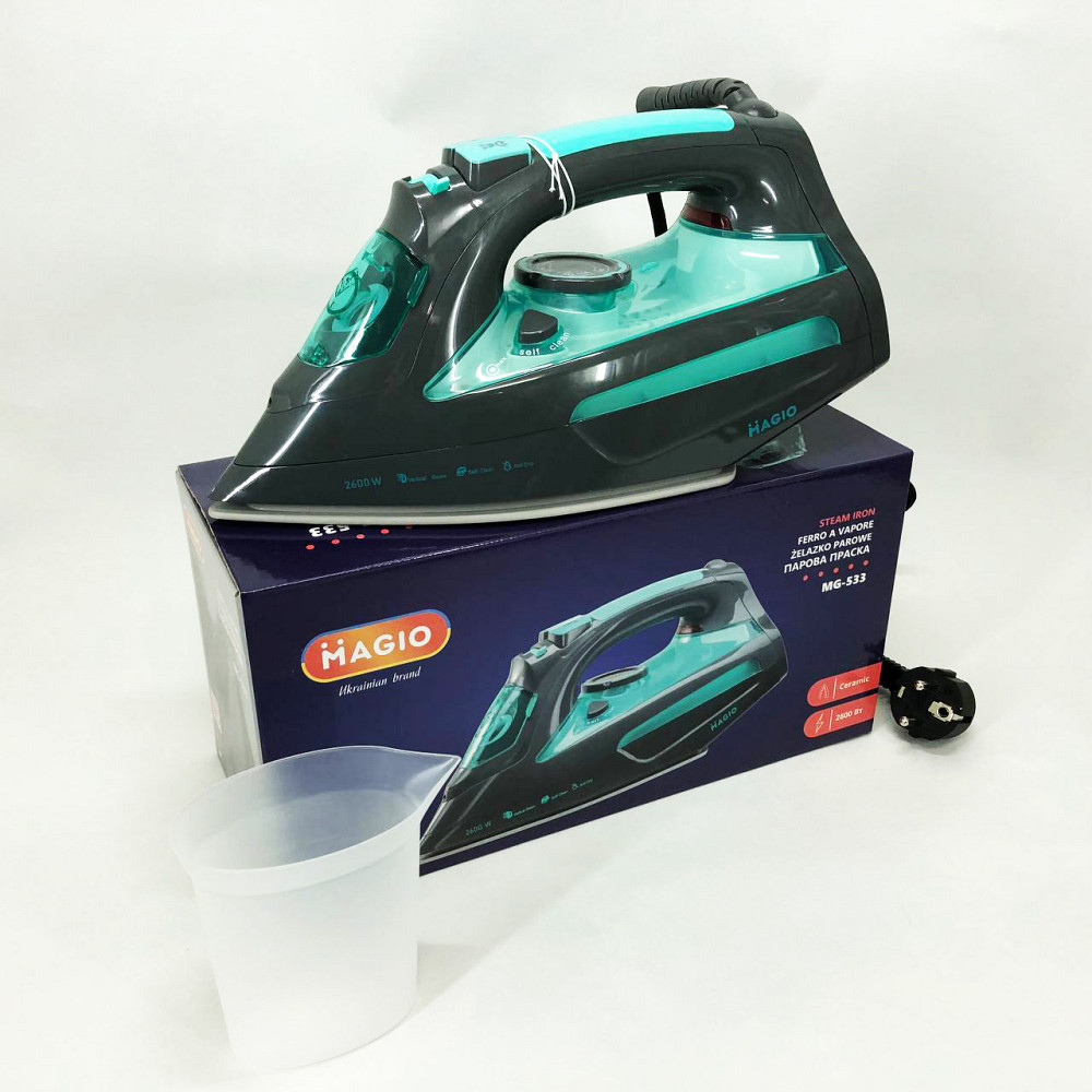 Утюг для одежды с функцией пара Magio MG-533 2600 Вт, Утюг керамический антипригарный CL-27 Львов - изображение 11