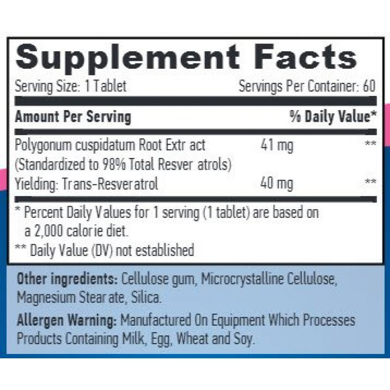 Resveratrol 40 mg 60 tabl Луцьк - фото 3