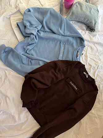 Женский оверсайз свитшот с надписью “Bulochka” турецкая петля Шоколад Одесса