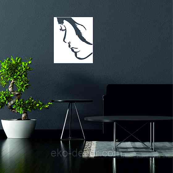 Декоративное настенное Панно «Женский Образ», Декор на стену 70*59 см, Белый Киев
