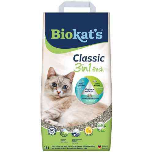 Наполнитель Biokats Classic Fresh 3in1 для кошачьего туалета, бентонитовый, 18 л Киев