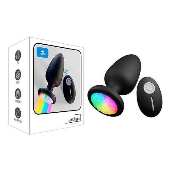 Світна анальна пробка з вібрацією 10X Light Up Rechargeable Anal Plug - 9,8*4,4 см - Анальні іграшки Вінниця