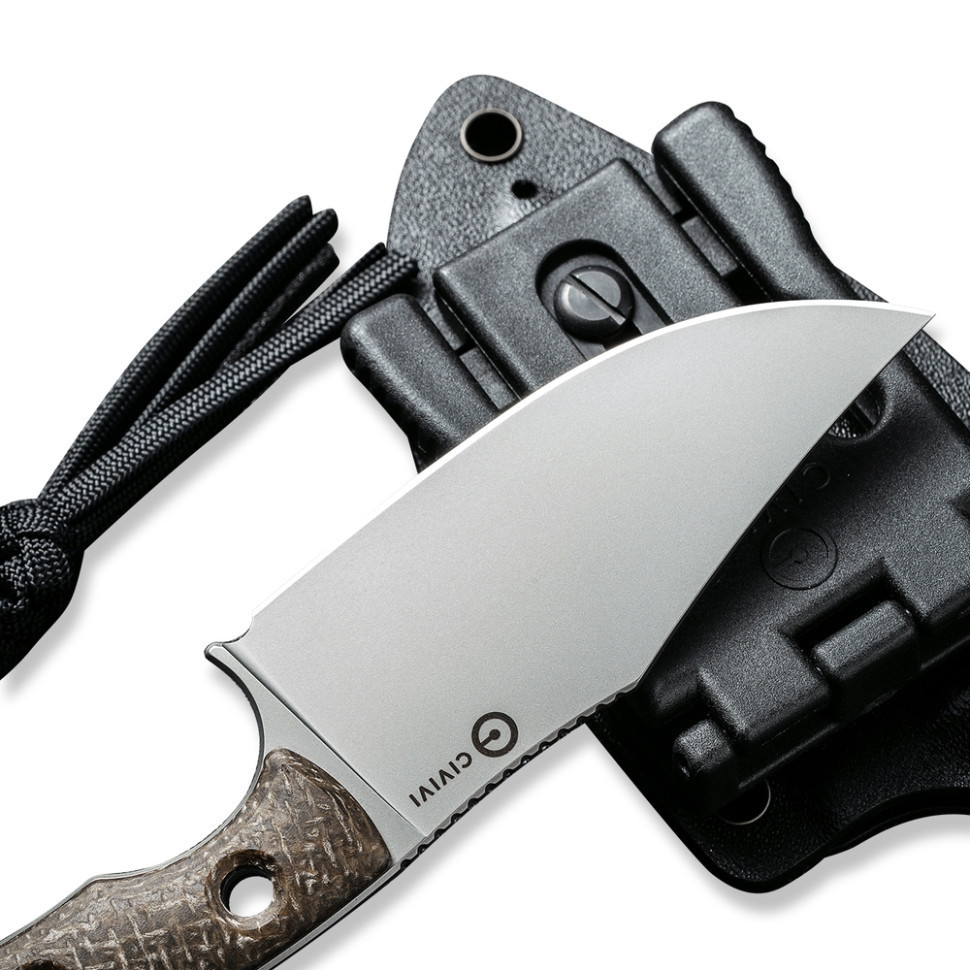 Ніж фіксований тактичний Civivi Midwatch, (8.6 см) N690 / Micarta коричневий Київ - фото 7