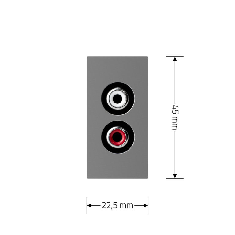 LIVOLO Аудіо розетка RCA (тюльпан) LIVOLO, сіра, модуль 0.5 поста, для колонок / підсилювача (V Коломыя - изображение 5