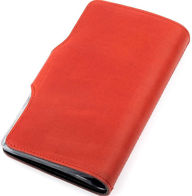 Візитниця велика шкіряна Червона (SHVIGEL) Київ - фото 6
