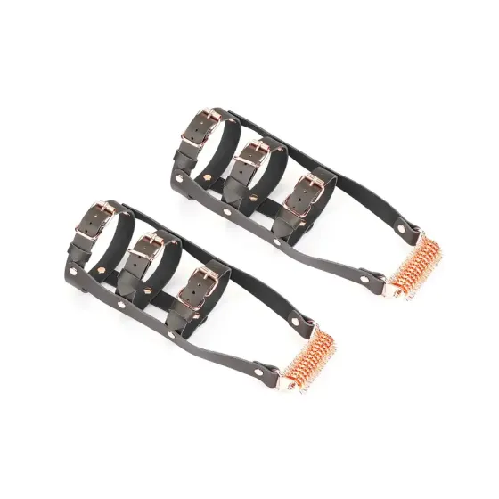 Кожаная портупея для голеностопа со шпорами Liebe Seele Leather High Heel Ankle Harness Rose Gold Львов