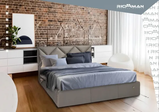 Ліжко Двоспальне Leeds Standart 160 х 200 см Missoni 016 Блакитний Київ