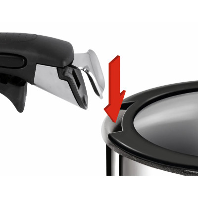 Кришка для посуду Tefal Ingenio 28см, скло, силікон, прозоро-чорний (L9846753) Вінниця - фото 3