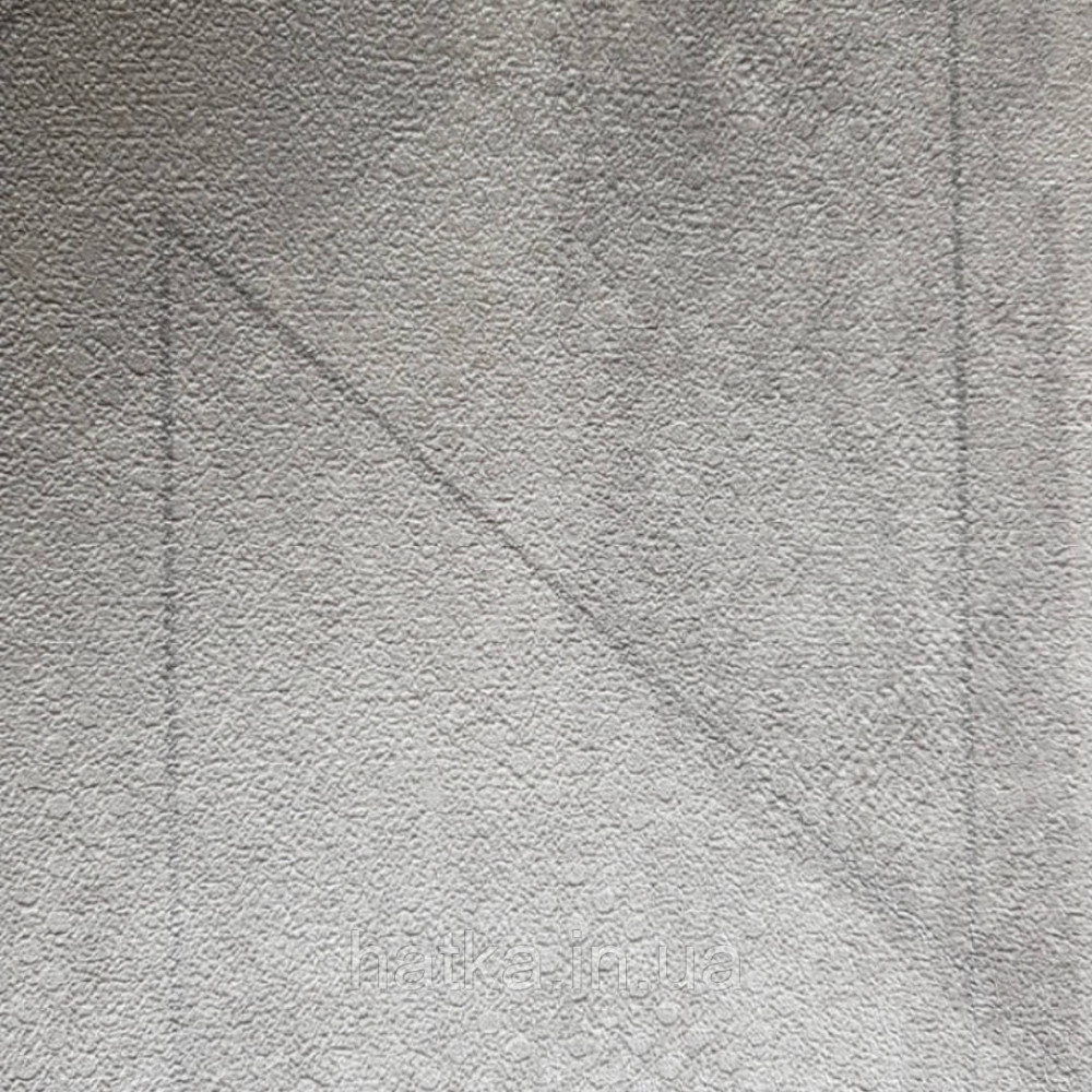 Шпалери вінілові на флізелін GranDeco Dorina метрові геометрія смуги фігури сіро-бежеві з сріблом Київ - фото 3