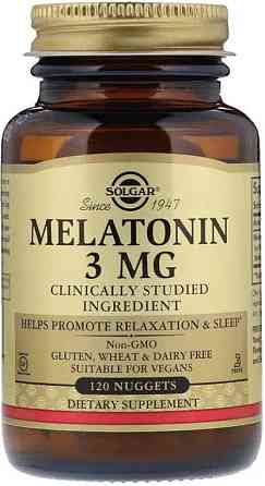 Мелатонін гормон сну Solgar Melatonin 3 мг 120 жув таб Київ