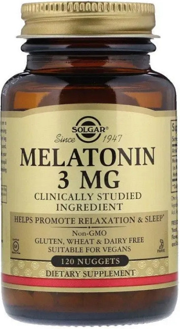 Мелатонин гормон сна Solgar Melatonin 3 мг 120 жев таб Киев - изображение 1