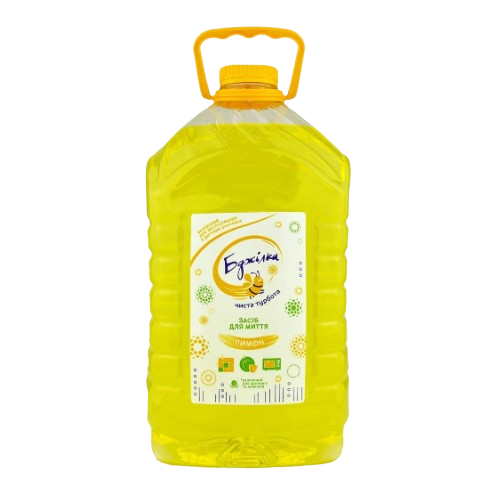 Засіб для миття посуду 5кг концентрат Лимон жовтий Бджілка Житомир