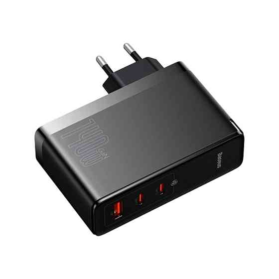 Сетевое зарядное устройство Baseus GaN5 Pro 3 порта, USB + Type-C 140W Черный (CCGP100201) Киев