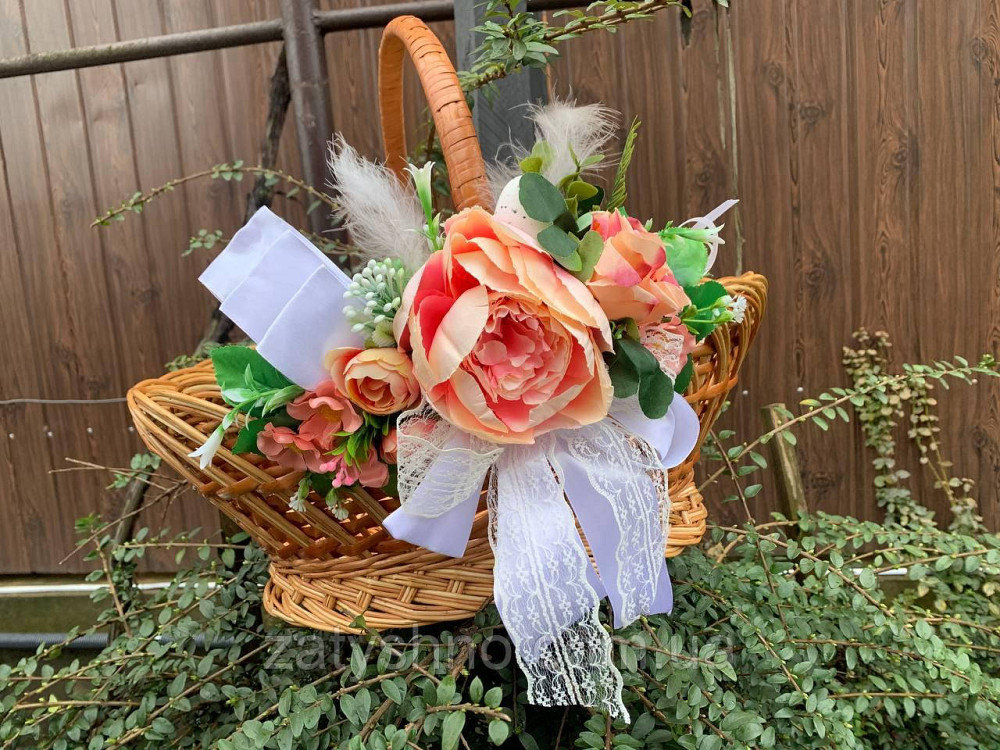 Кошик із прикрасою, плетений Київ - фото 4