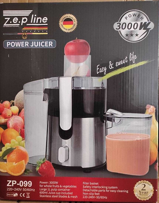ZP-099.Соковыжималка Zepline ZP-099 с усиленной мощностью 3000W Киев - изображение 2