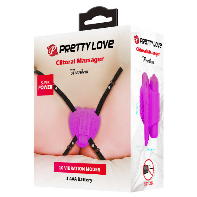 Стимулятор клитора Prety Love - Clitoral Massager Heartbeat 10 vibration functions, BW-022093 Sex Aura Киев - изображение 9
