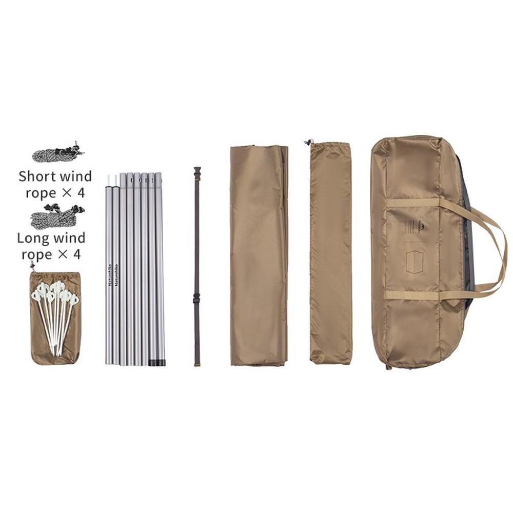 Тент универсальный Naturehike CNK2350WS015, размер L, бежевый Киев - изображение 9