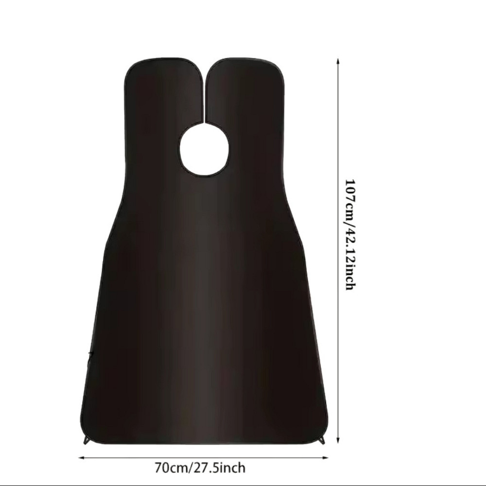 Накидка мужская для бритья бороды и стрижки 107 на 70 черный Киев - изображение 4