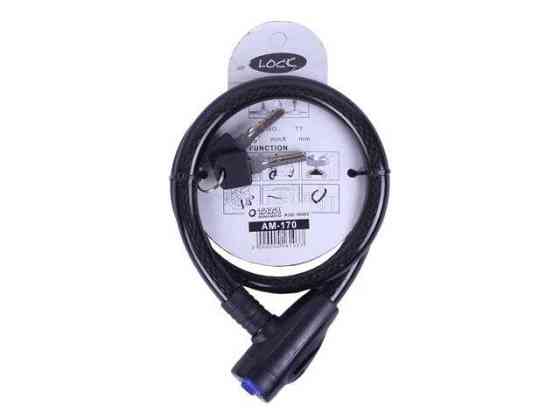 Замок прорипасований ZX1110 , тросовий, 15 мм*800 мм (під ключ) Мукачево