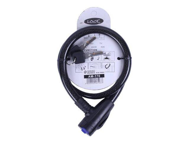 Замок прорипасований ZX1110 , тросовий, 15 мм*800 мм (під ключ) Мукачево - фото 2