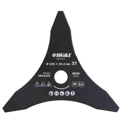 Нож для триммера Sigma 255x25.4мм, 3Т остроконечный (5624351) Винница