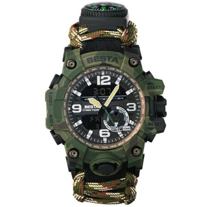 Мужские наручные часы Besta Box Military Light с компасом + подарочный набор Винница - изображение 6